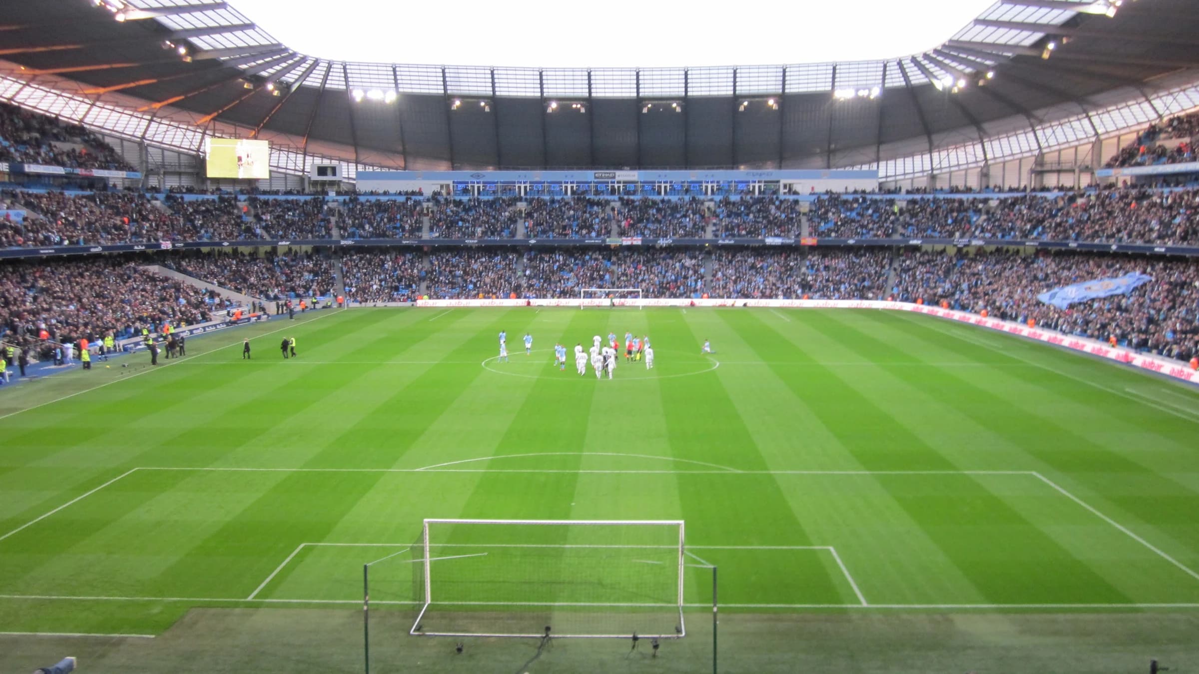 The Etihad Stadium during a Manchester City match